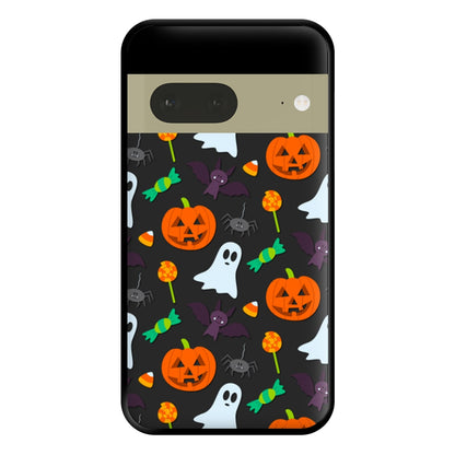 Colourful Halloween Pattern Phone Case for Google Pixel 7a