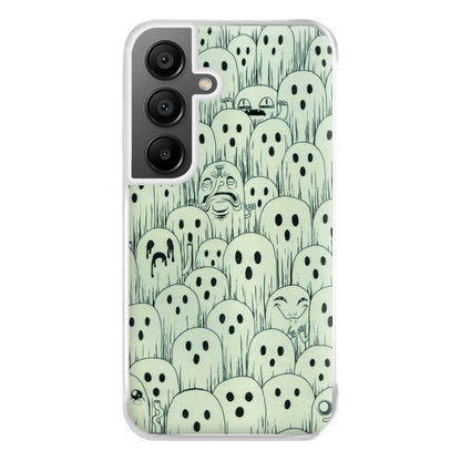 Droopy Ghost Pattern Phone Case for Galaxy A55