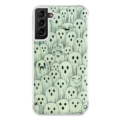 Droopy Ghost Pattern Phone Case for Galaxy S21 Plus