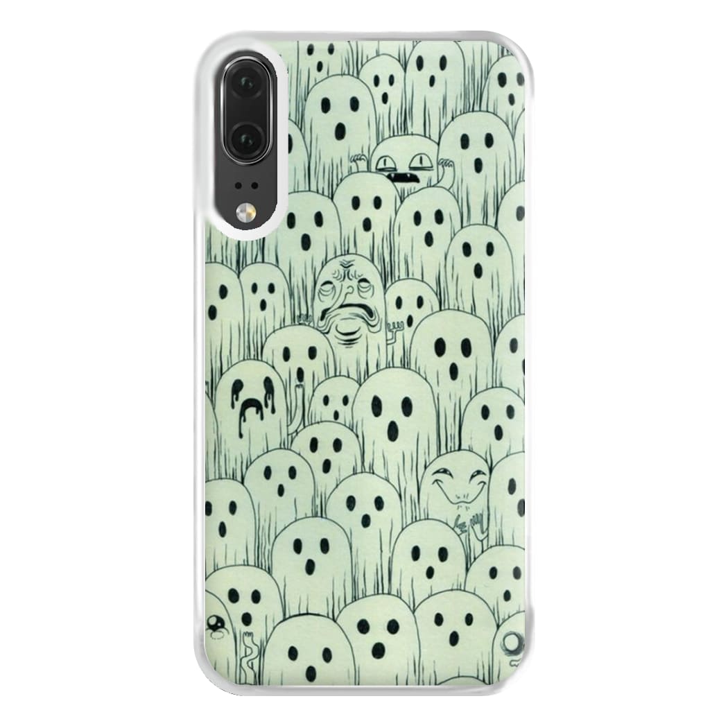 Droopy Ghost Pattern Phone Case for Huawei P20