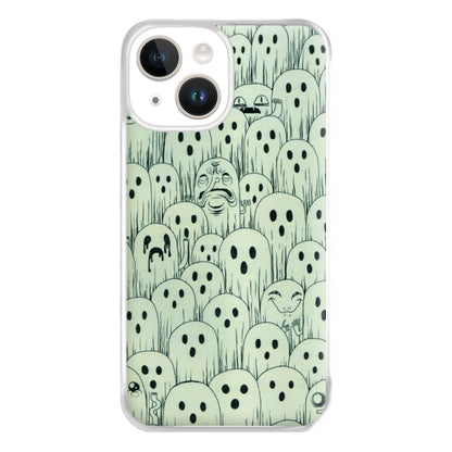 Droopy Ghost Pattern Phone Case for iPhone 14