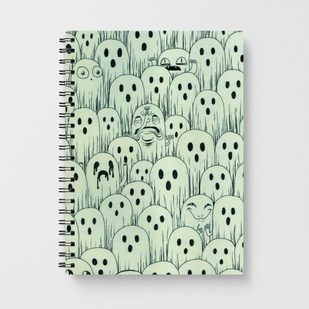 Droopy Ghost Pattern Notebook