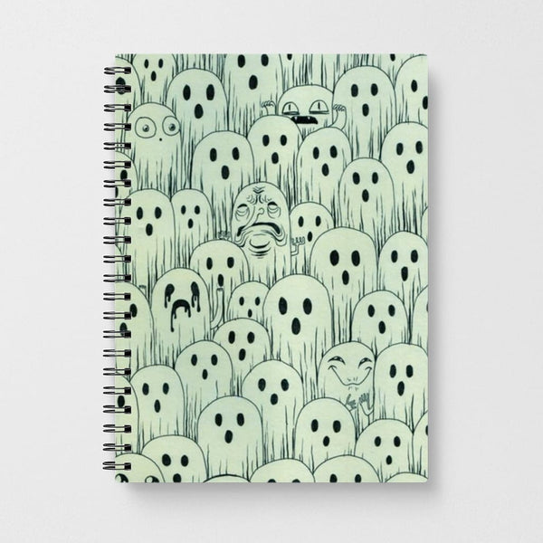 Droopy Ghost Pattern Notebook