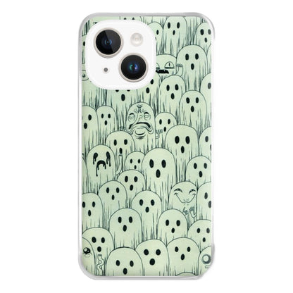 Droopy Ghost Pattern Phone Case for iPhone 14 Plus