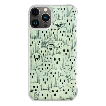 Droopy Ghost Pattern Phone Case for iPhone 13 Pro Max