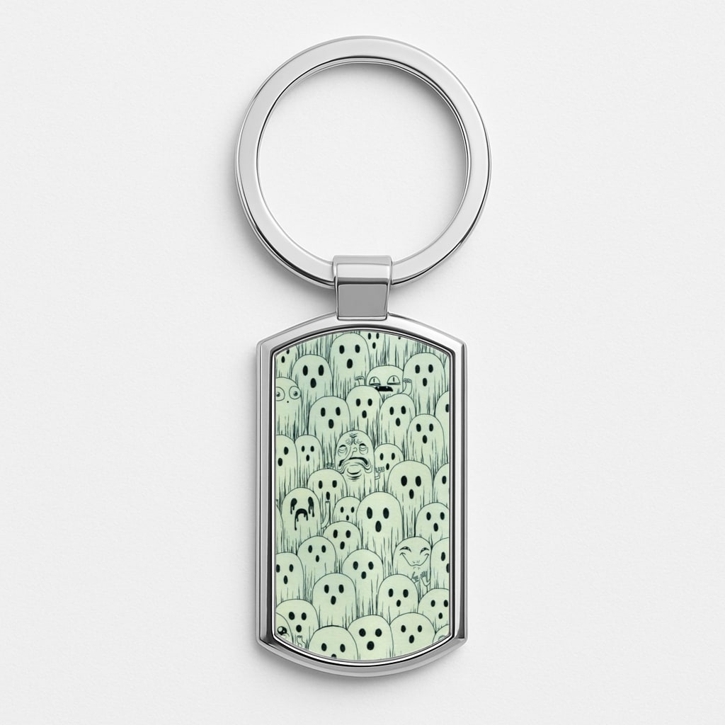 Droopy Ghost Pattern Luxury Keyring