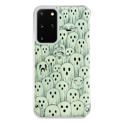 Droopy Ghost Pattern Phone Case for Galaxy S20 Plus