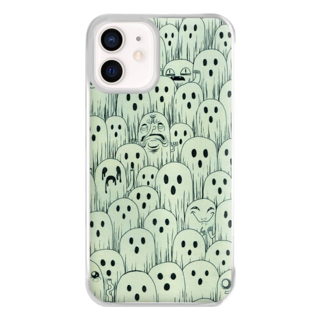 Droopy Ghost Pattern Phone Case for iPhone 13 Mini