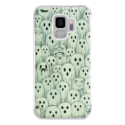 Droopy Ghost Pattern Phone Case for Galaxy S9 Plus