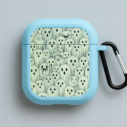 Droopy Ghost Pattern Blue AirPods Case