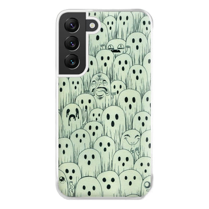 Droopy Ghost Pattern Phone Case for Galaxy S22 Plus