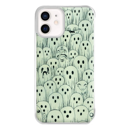 Droopy Ghost Pattern Phone Case for iPhone 12 Mini