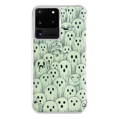 Droopy Ghost Pattern Phone Case for Galaxy S20 Ultra