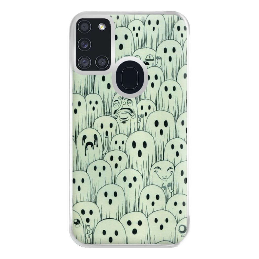 Droopy Ghost Pattern Phone Case for Galaxy A21s