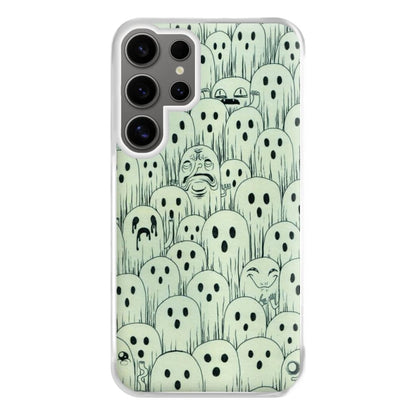 Droopy Ghost Pattern Phone Case for Galaxy S24 Ultra