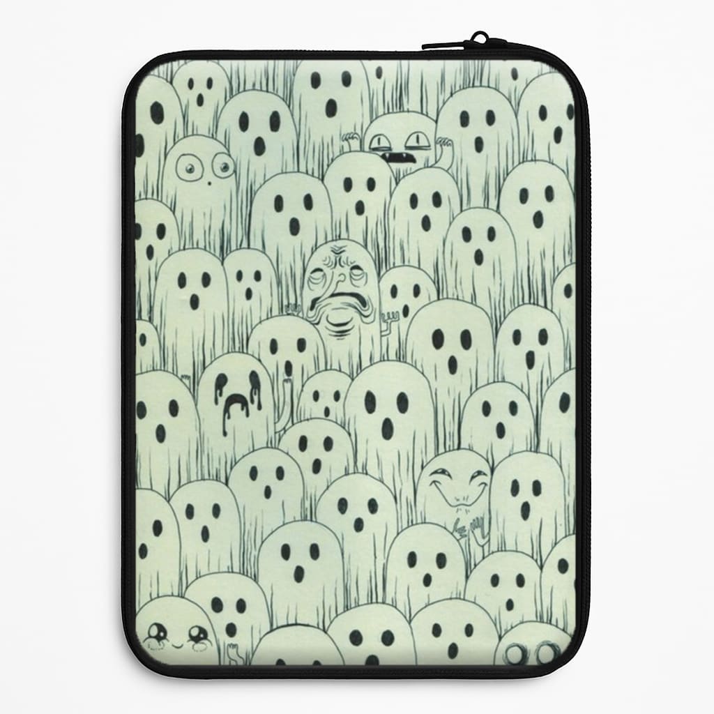 Droopy Ghost Pattern Laptop Sleeve