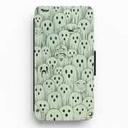 Droopy Ghost Pattern Flip Wallet Phone Case 1