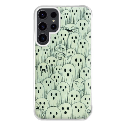 Droopy Ghost Pattern Phone Case for Galaxy S23 Ultra