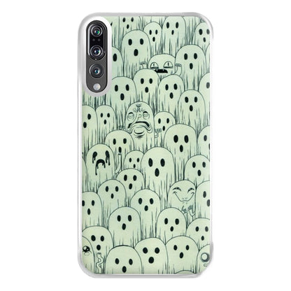 Droopy Ghost Pattern Phone Case for Huawei P20 Pro