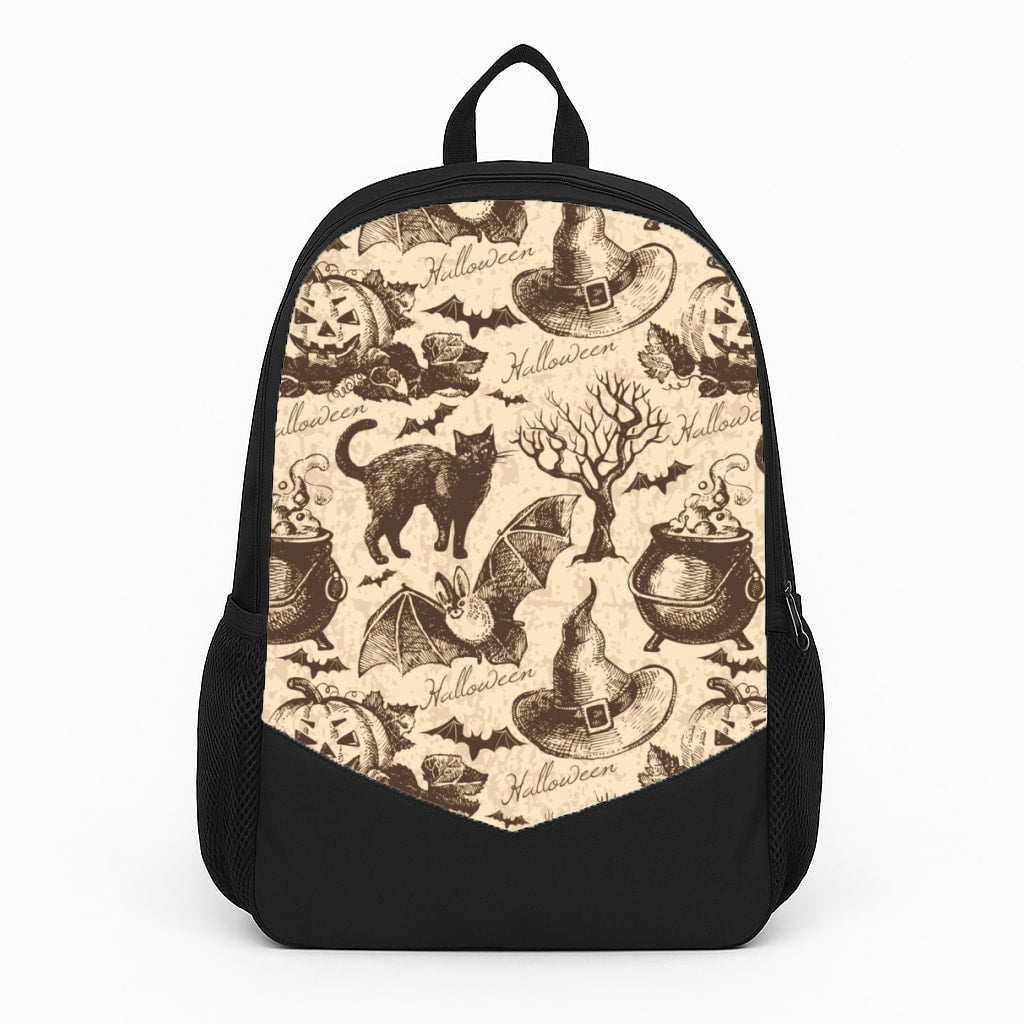 Vintage Halloween Pattern Large Backpack