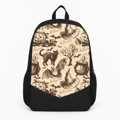 Vintage Halloween Pattern Large Backpack