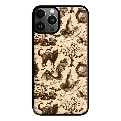 Vintage Halloween Pattern Phone Case for iPhone 11 Pro Max