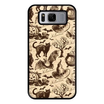 Vintage Halloween Pattern Phone Case for Galaxy S8 Plus