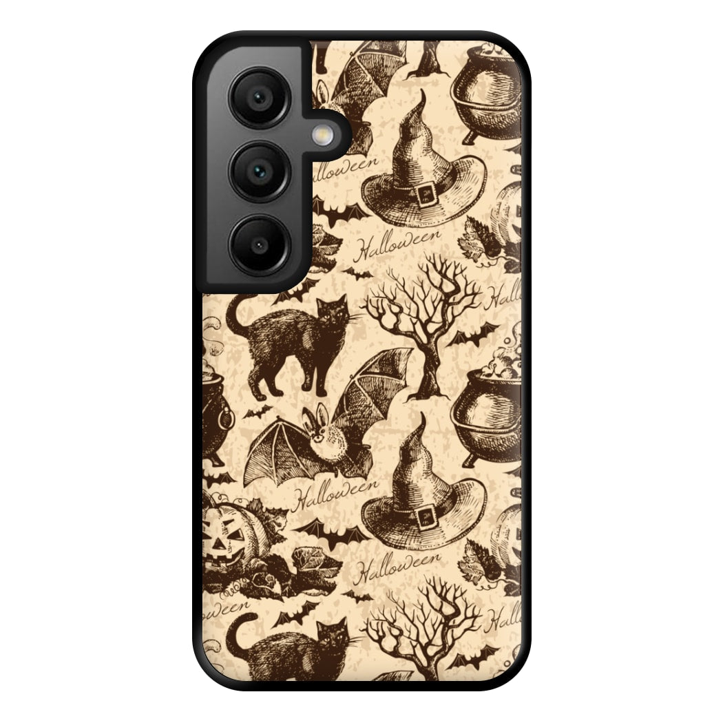 Vintage Halloween Pattern Phone Case for Google Pixel 8