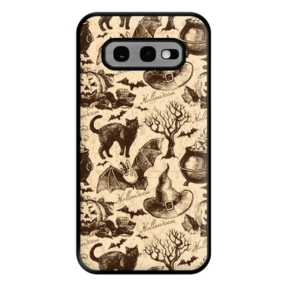 Vintage Halloween Pattern Phone Case for Galaxy S10e