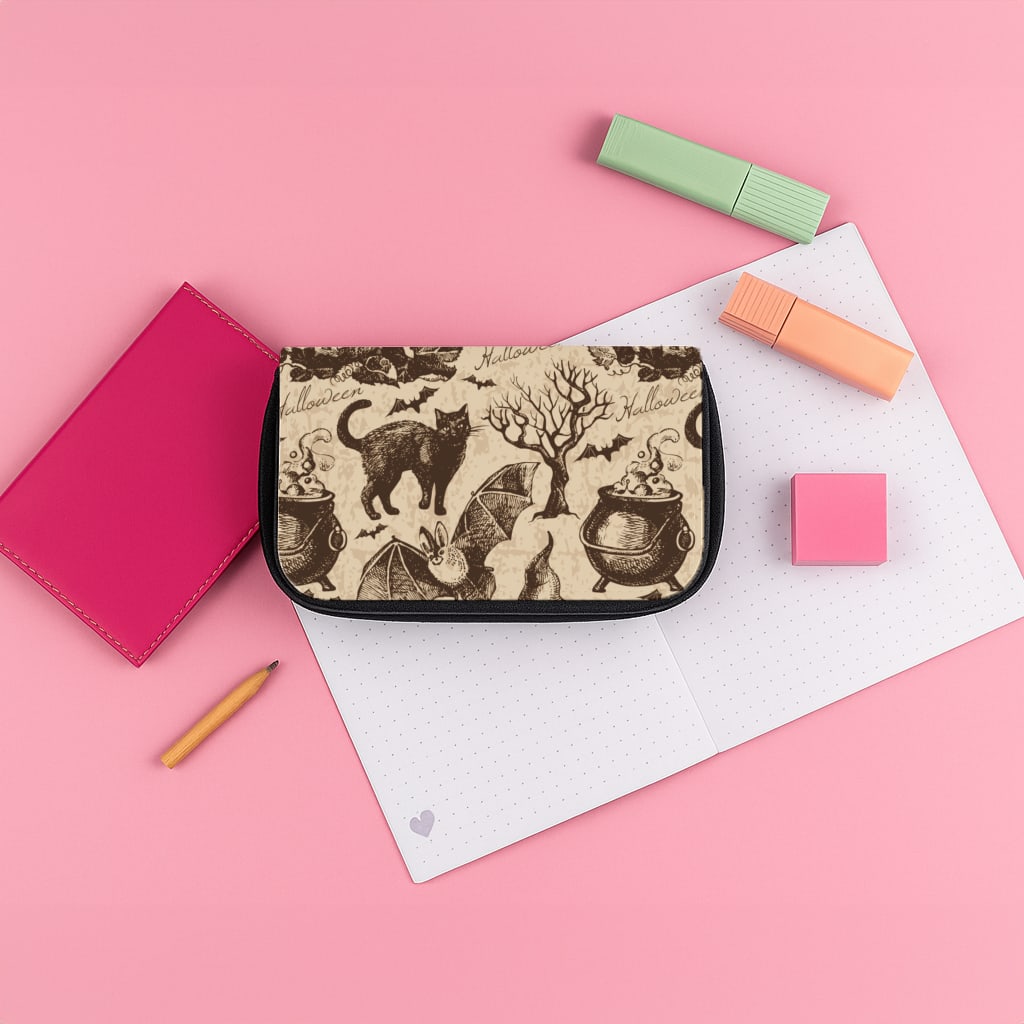 Vintage Halloween Pattern Pencil Case