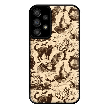 Vintage Halloween Pattern Phone Case for Galaxy A33