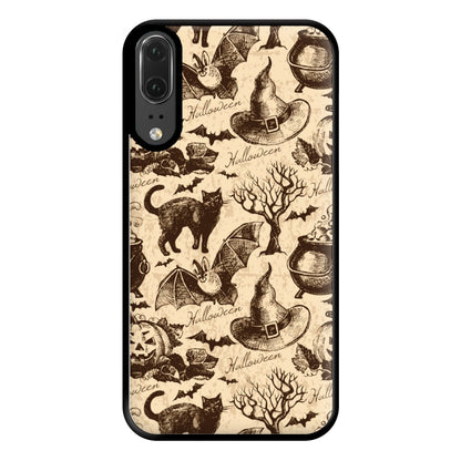 Vintage Halloween Pattern Phone Case for Huawei P20