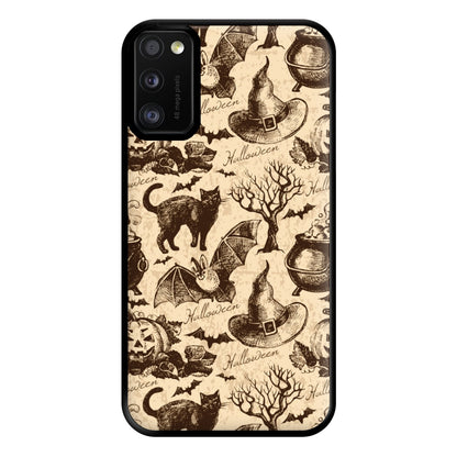 Vintage Halloween Pattern Phone Case for Galaxy A41