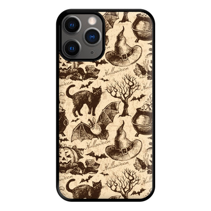 Vintage Halloween Pattern Phone Case for iPhone 12 Pro Max