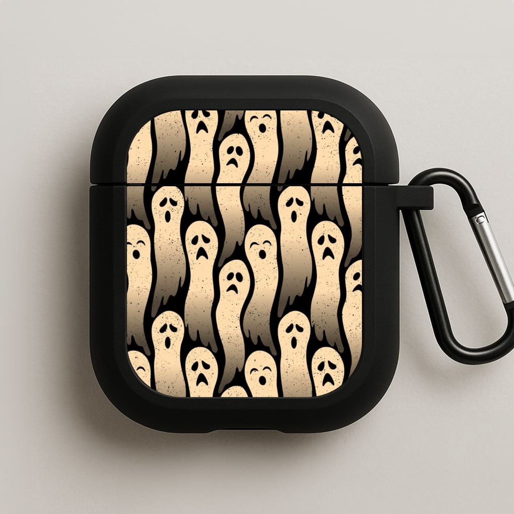 Vintage Wriggly Ghost Pattern AirPods Case