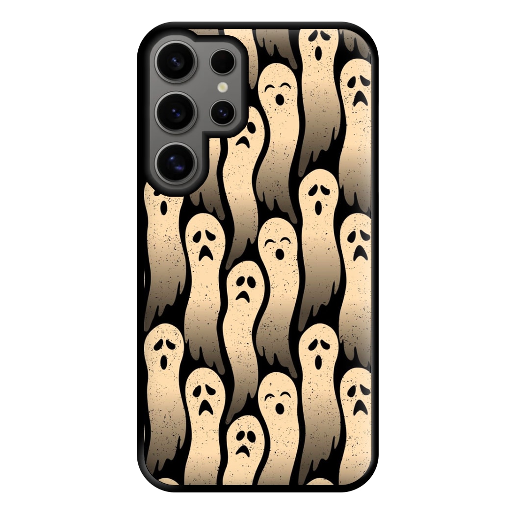 Vintage Wriggly Ghost Pattern Phone Case for Galaxy S24 Ultra