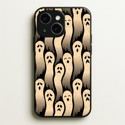 Vintage Wriggly Ghost Pattern Phone Case for iPhone 14 Plus - HAL-040-14+