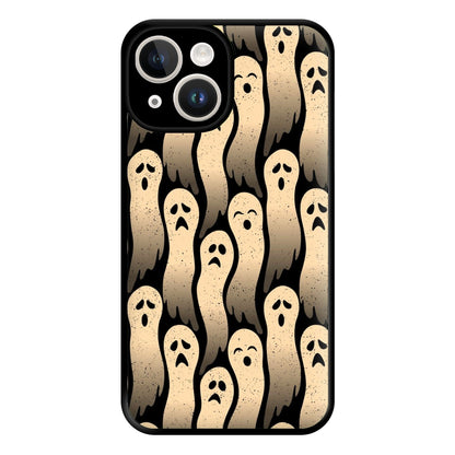 Vintage Wriggly Ghost Pattern Phone Case for iPhone 14