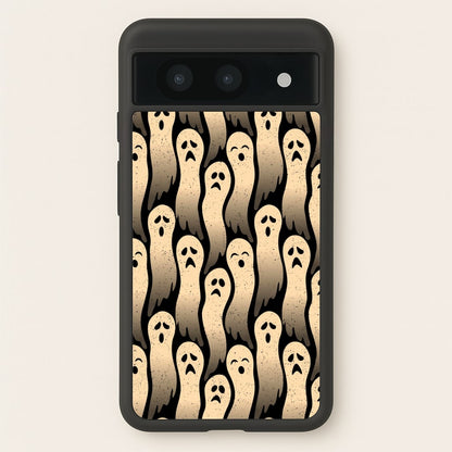 Vintage Wriggly Ghost Pattern Phone Case for Google Pixel 8a - HAL-040-GP8a