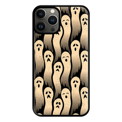 Vintage Wriggly Ghost Pattern Phone Case for iPhone 13 Pro Max