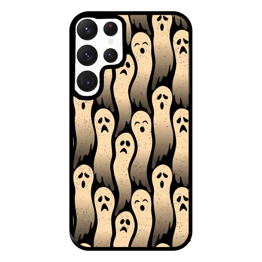 Vintage Wriggly Ghost Pattern Phone Case for Galaxy S22 Ultra