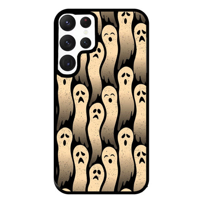 Vintage Wriggly Ghost Pattern Phone Case for Galaxy S22 Ultra