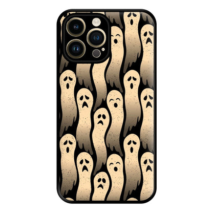 Vintage Wriggly Ghost Pattern Phone Case for iPhone 14 Pro Max