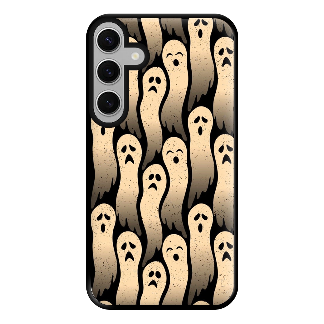 Vintage Wriggly Ghost Pattern Phone Case for Galaxy S24FE