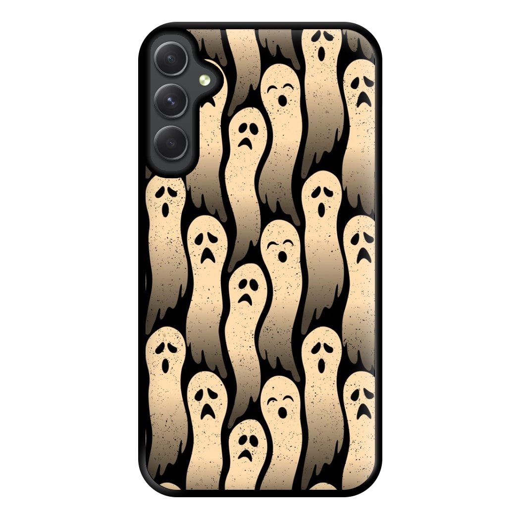 Vintage Wriggly Ghost Pattern Phone Case for Galaxy A34