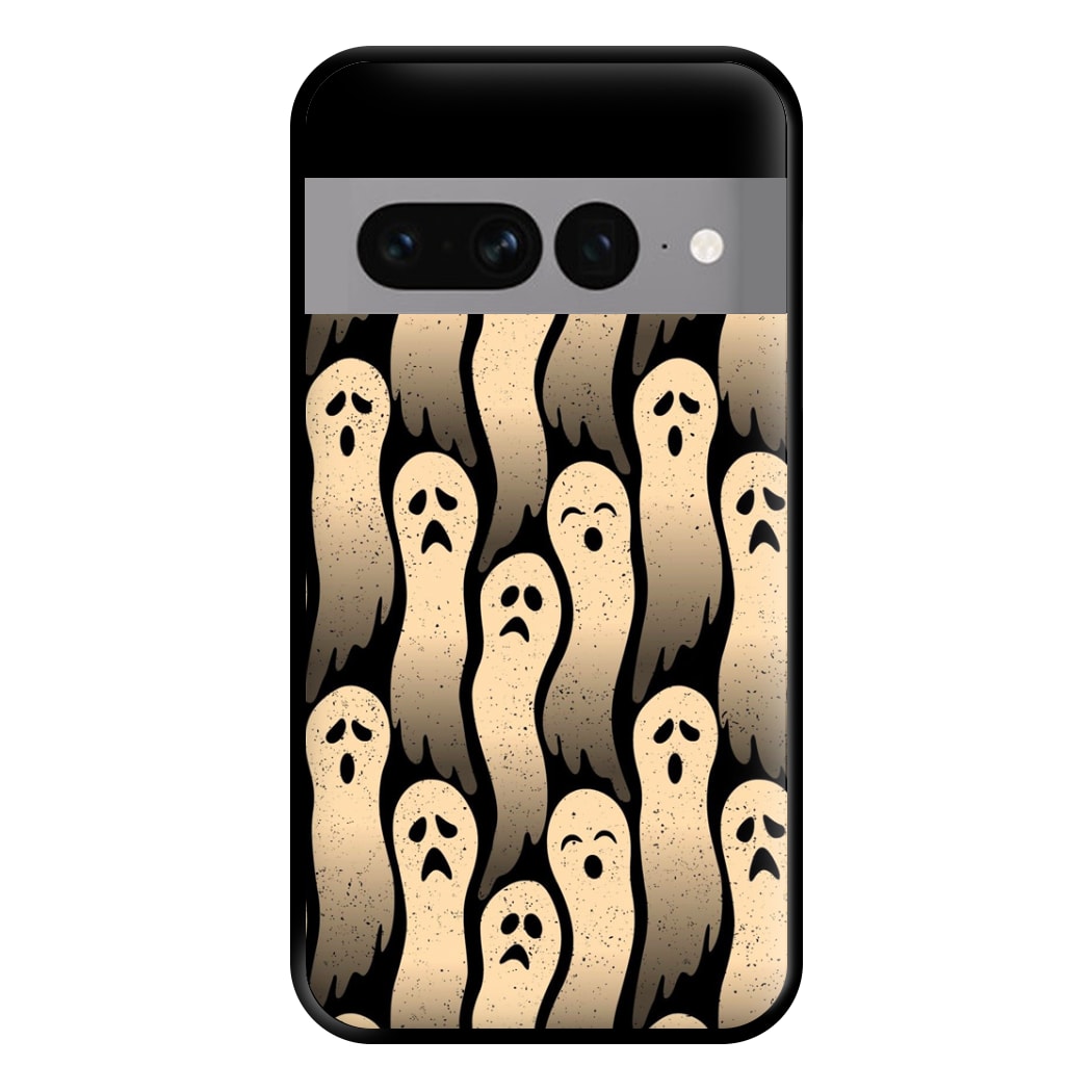 Vintage Wriggly Ghost Pattern Phone Case for Google Pixel 7 Pro