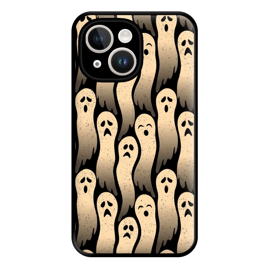 Vintage Wriggly Ghost Pattern Phone Case for iPhone 14 Plus