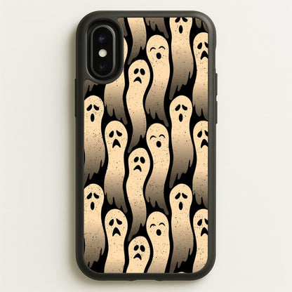 Vintage Wriggly Ghost Pattern Phone Case for iPhone X / XS - HAL-040-X