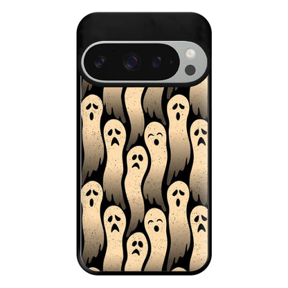 Vintage Wriggly Ghost Pattern Phone Case for Google Pixel 9 Pro XL