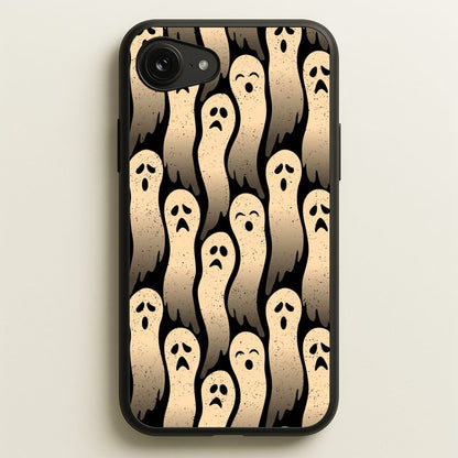 Vintage Wriggly Ghost Pattern Phone Case for iPhone 16e - HAL-040-16e